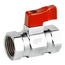 Robinet sferic mini 1/2'' FF roșu Genebre