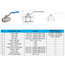 Robinet sferic cu trecere completă, două componente, inox 316, 1 1/2" Genebre, 2 image