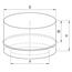 Заглушка с отверстием для дымохода Ferrum (430/0,5) D115x200, изображение [1] фото