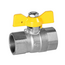 Robinet cu sferă pentru gaz, fluture 3/4" FF (crom) Genebre