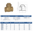Clapetă de retenție metalică rotativă 1 1/4" Genebre, 2 image