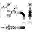 Sifon pentru bucătărie 1 1/2"х40 cu două prelevări și trap 40х40/50, Aquant, 3 image