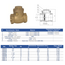 Clapetă de retenție metalică rotativă 3/4" Genebre (garnitură NBR), 2 image