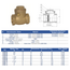 Clapetă de retenție metalică rotativă 1" Genebre (garnitură NBR), 2 image