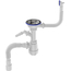 Sifon pentru chiuvetă 3 1/2" x 40 cu evacuare pentru mașină de spălat și preaplin rotund cu țeavă flexibilă 40x40/50 albă, Aquant, 8 image