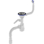 Sifon pentru chiuvetă 3 1/2" x 40 cu evacuare pentru mașină de spălat și preaplin rotund cu țeavă flexibilă 40x40/50 albă, Aquant